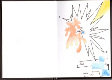 sketchbook02 doodling away the glue, Jo Howe, the process of being an Artist